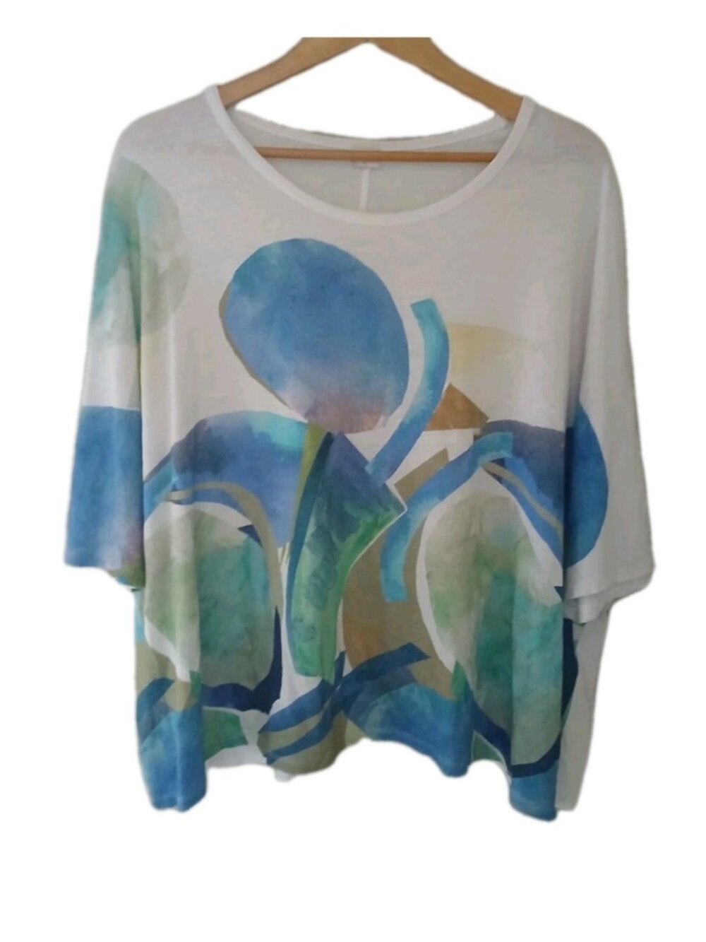 Poetry Cotton Linen 3/4 Sleeve Top